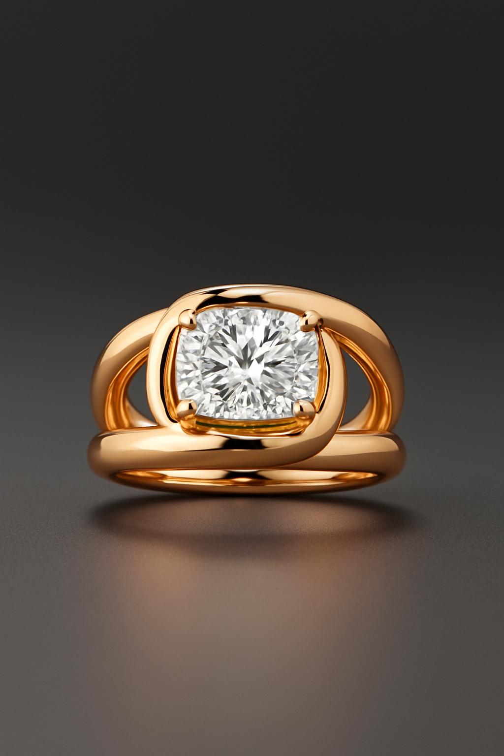Solitary diamond ring