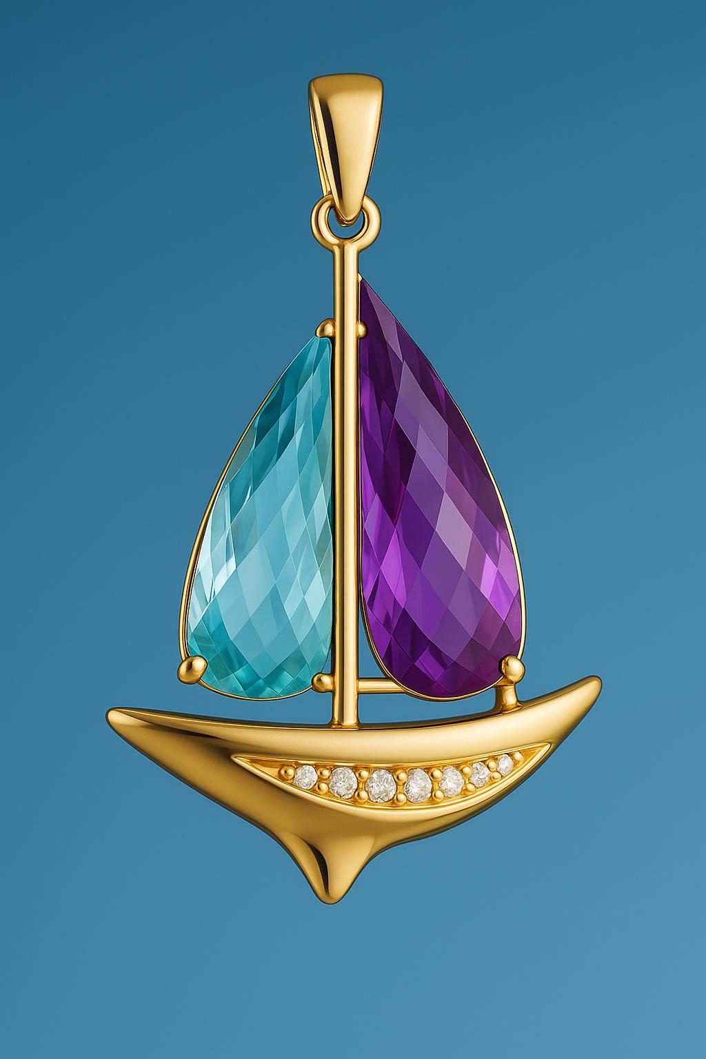 Sail boat pendant