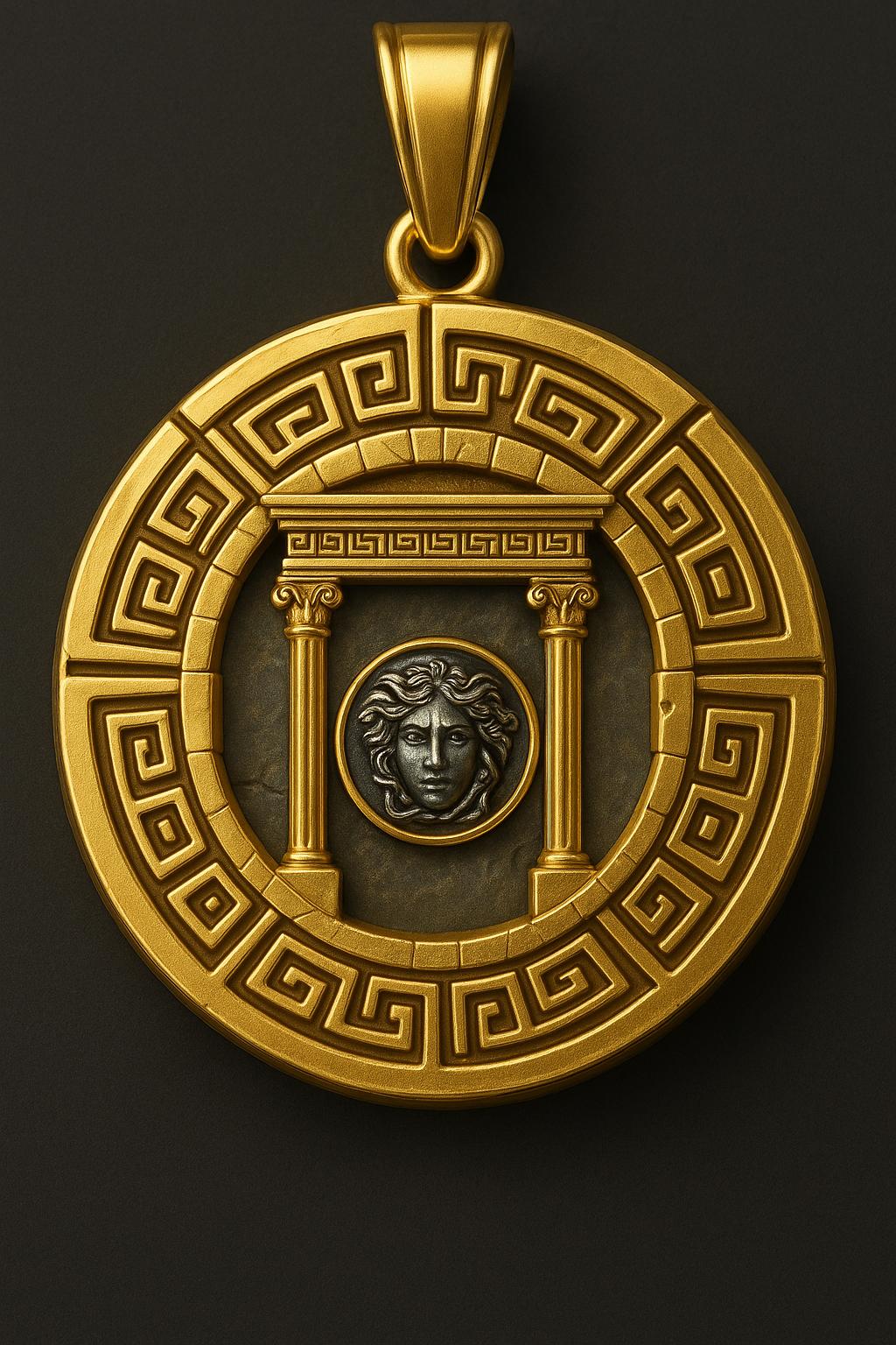 Medusa greek pendant