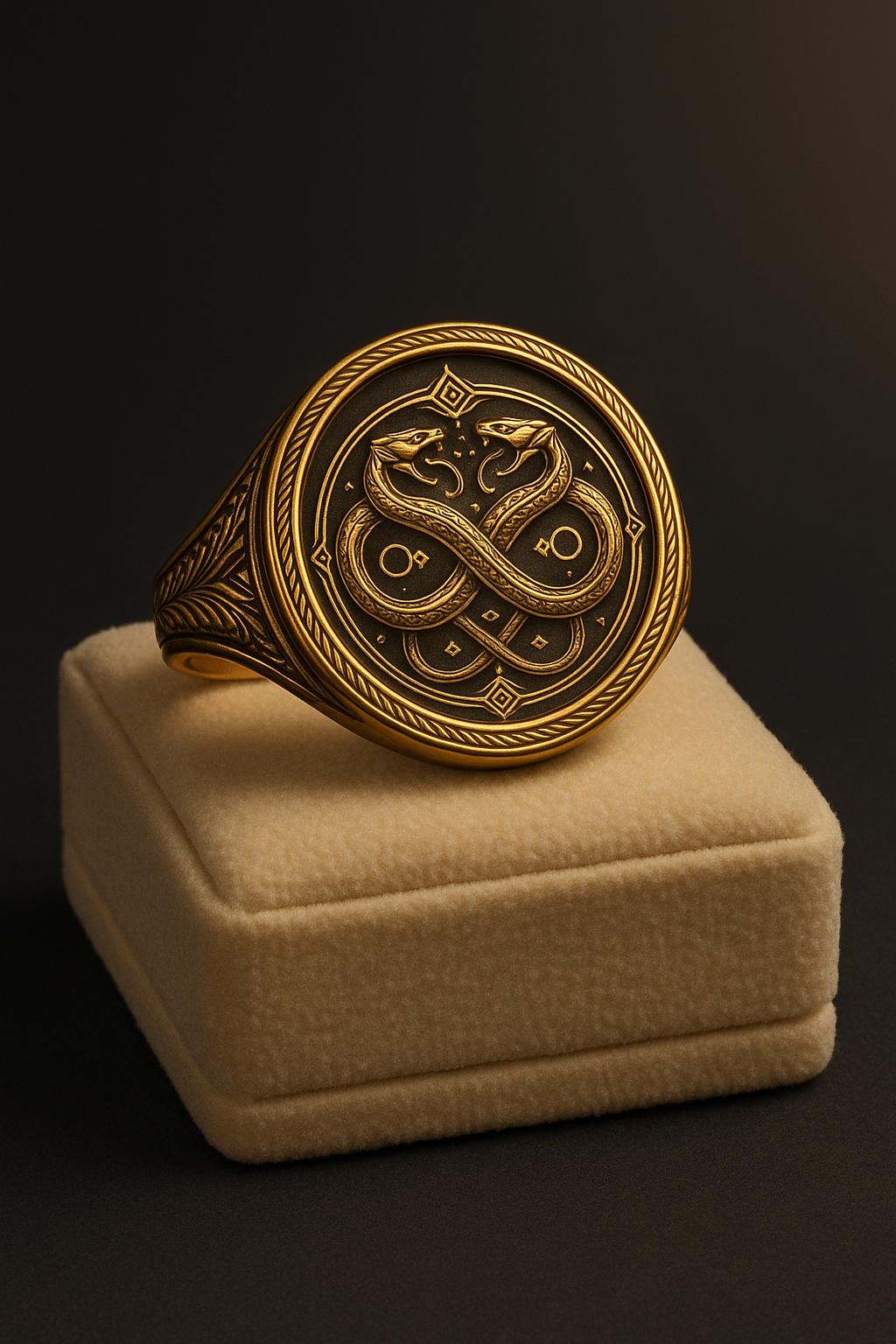 Two head snake ring