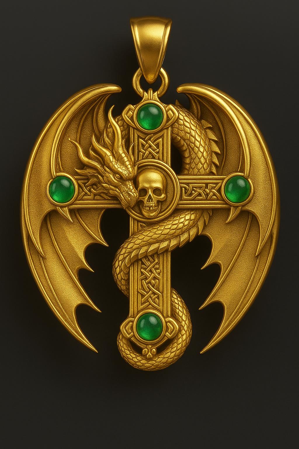Dragon cross pendant